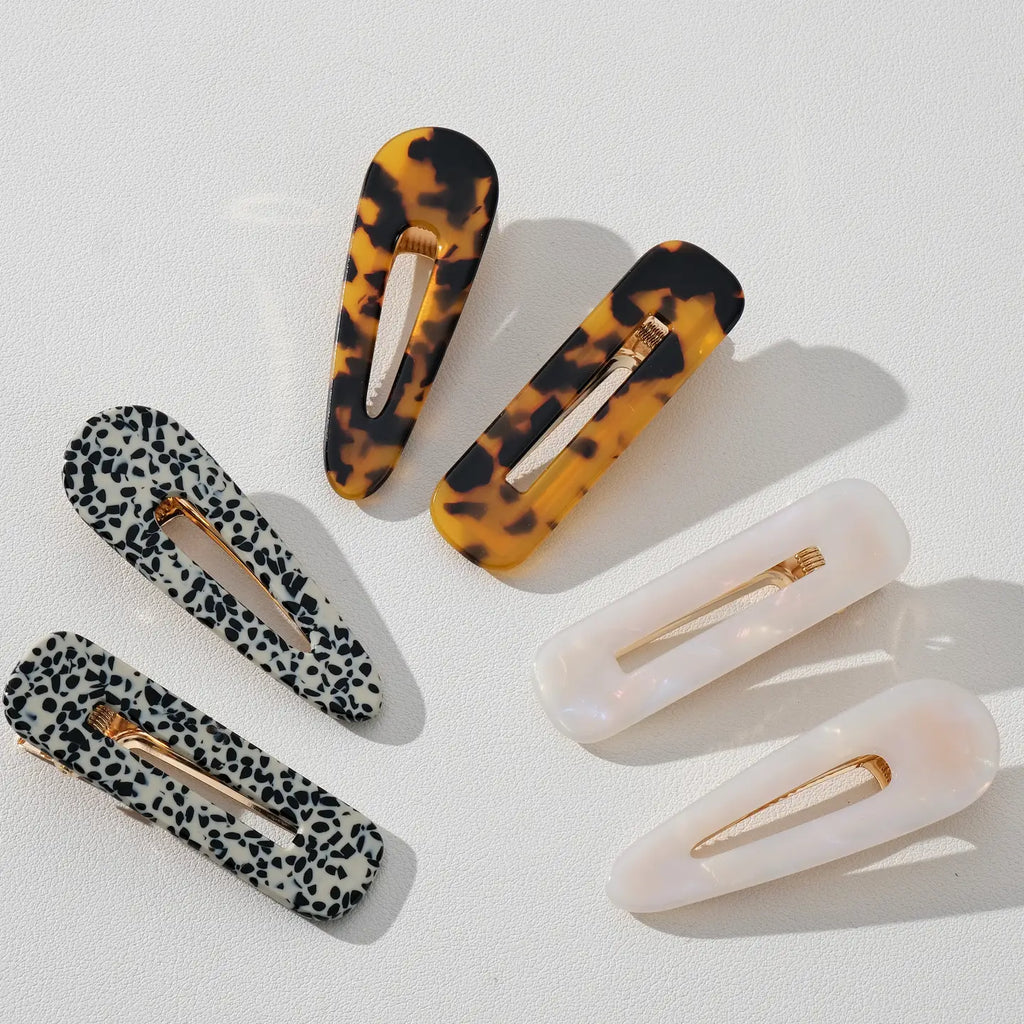 Printed Barrette Hair Clips || Set of 2