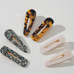 Printed Barrette Hair Clips || Set of 2