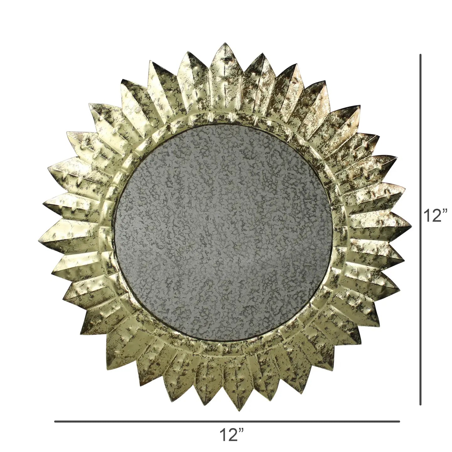 Starburst Brass Antique Mirror