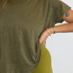 Zoe Top || Linen Jersey || Moss