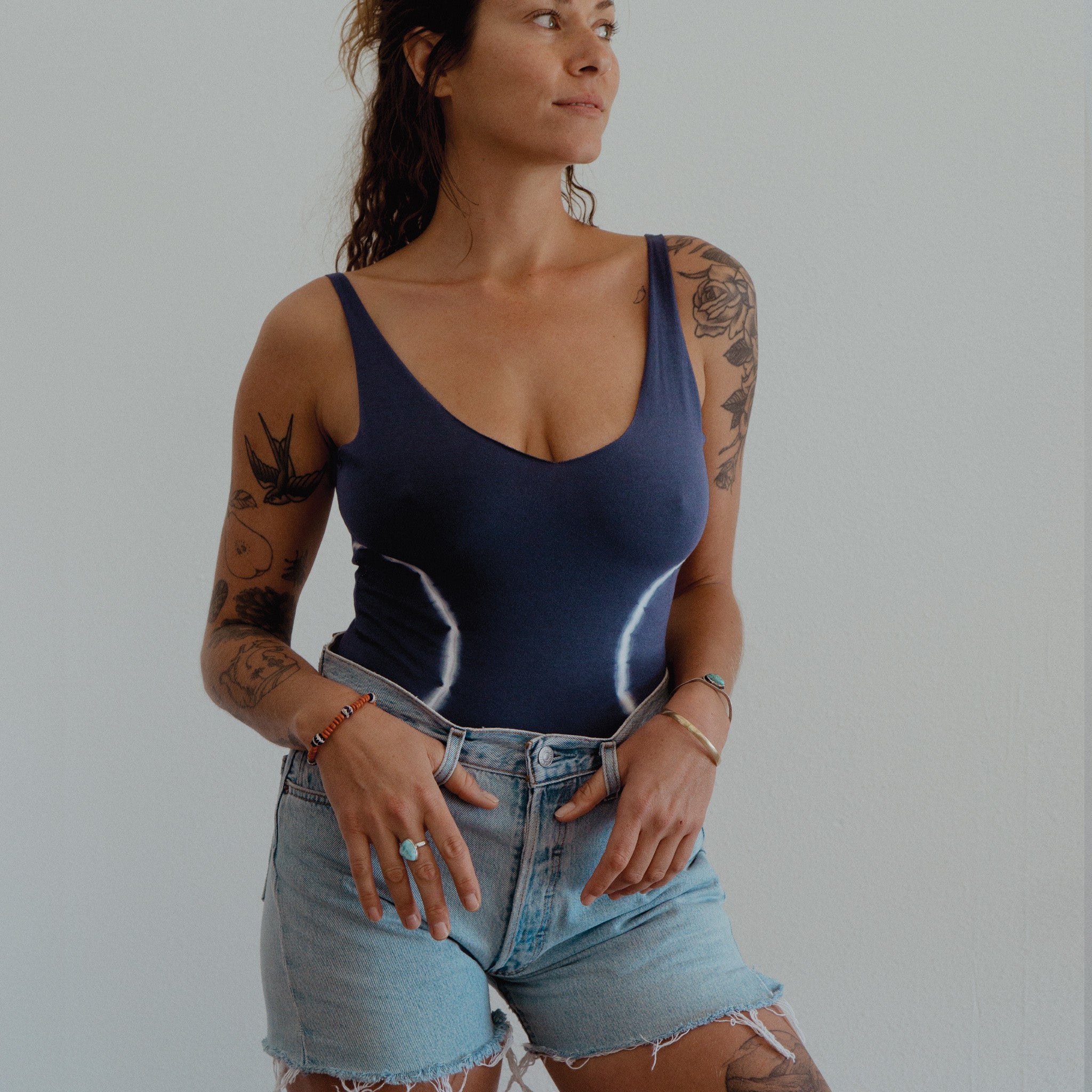 Sola Onesie || Circles || Lapis