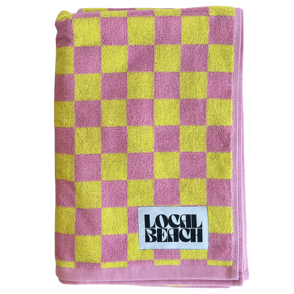 Checkered Beach & Bath Towel