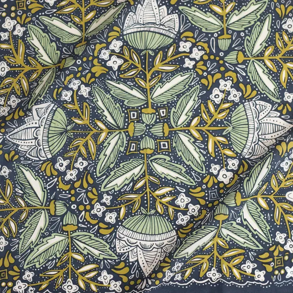 Hand-Printed Cotton Bandana