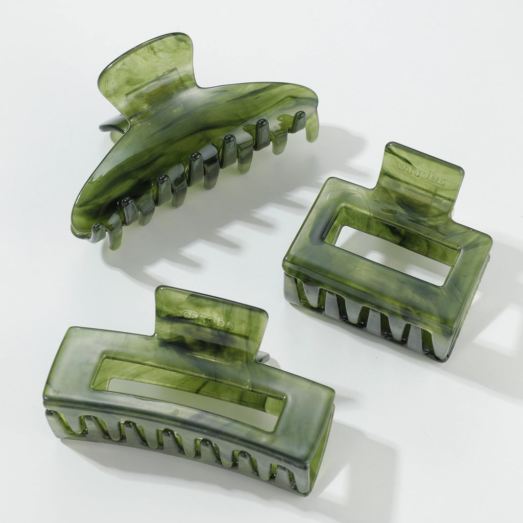 Jade Green || Assorted Claw Clips
