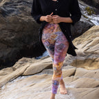 Hand-Dyed Leggings || Ice Dye || Ocean Jasper
