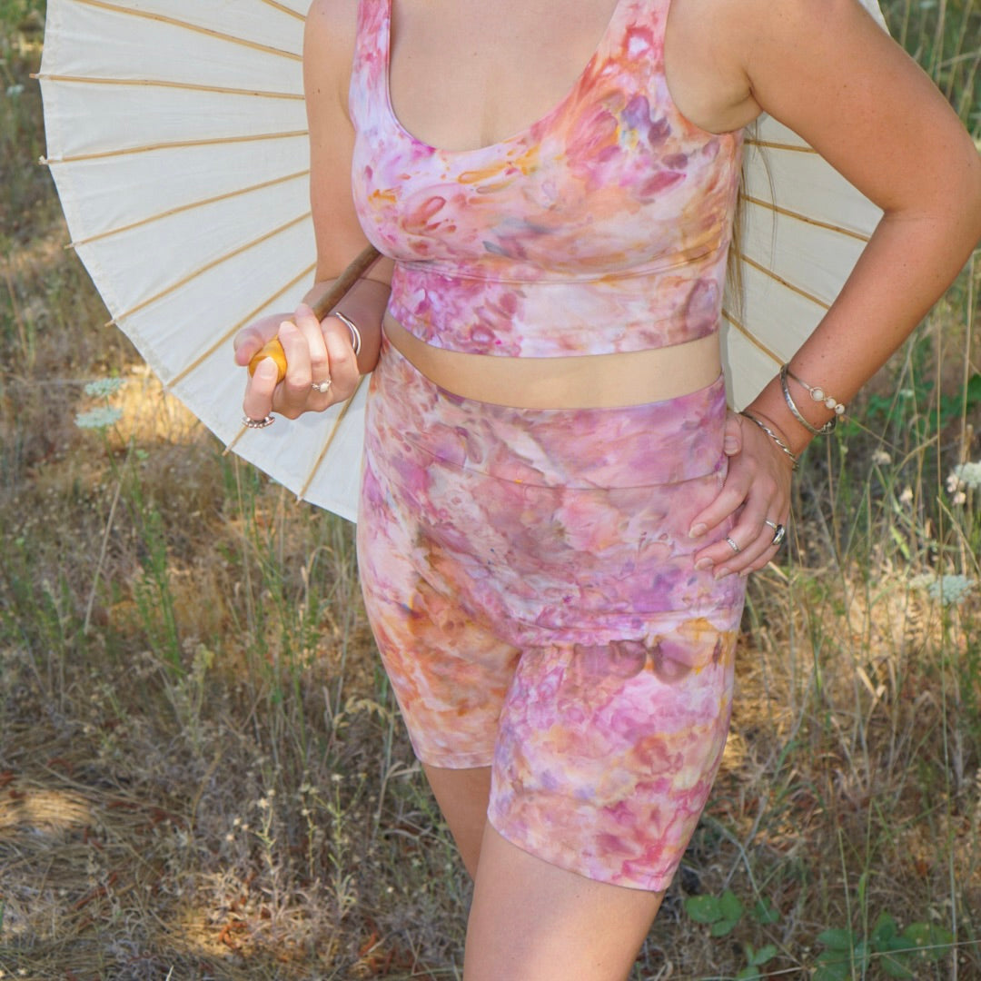 Bike Short || Ice Dye || Ocean Jasper