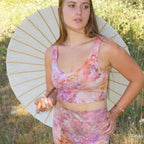 Crop Tank || Ice Dye || Ocean Jasper