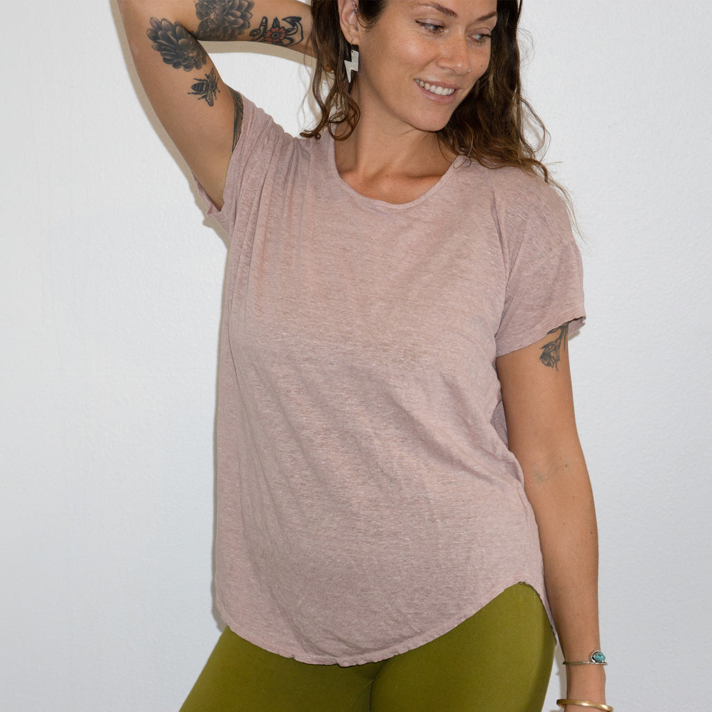 Zoe Top || Linen Jersey || Champagne