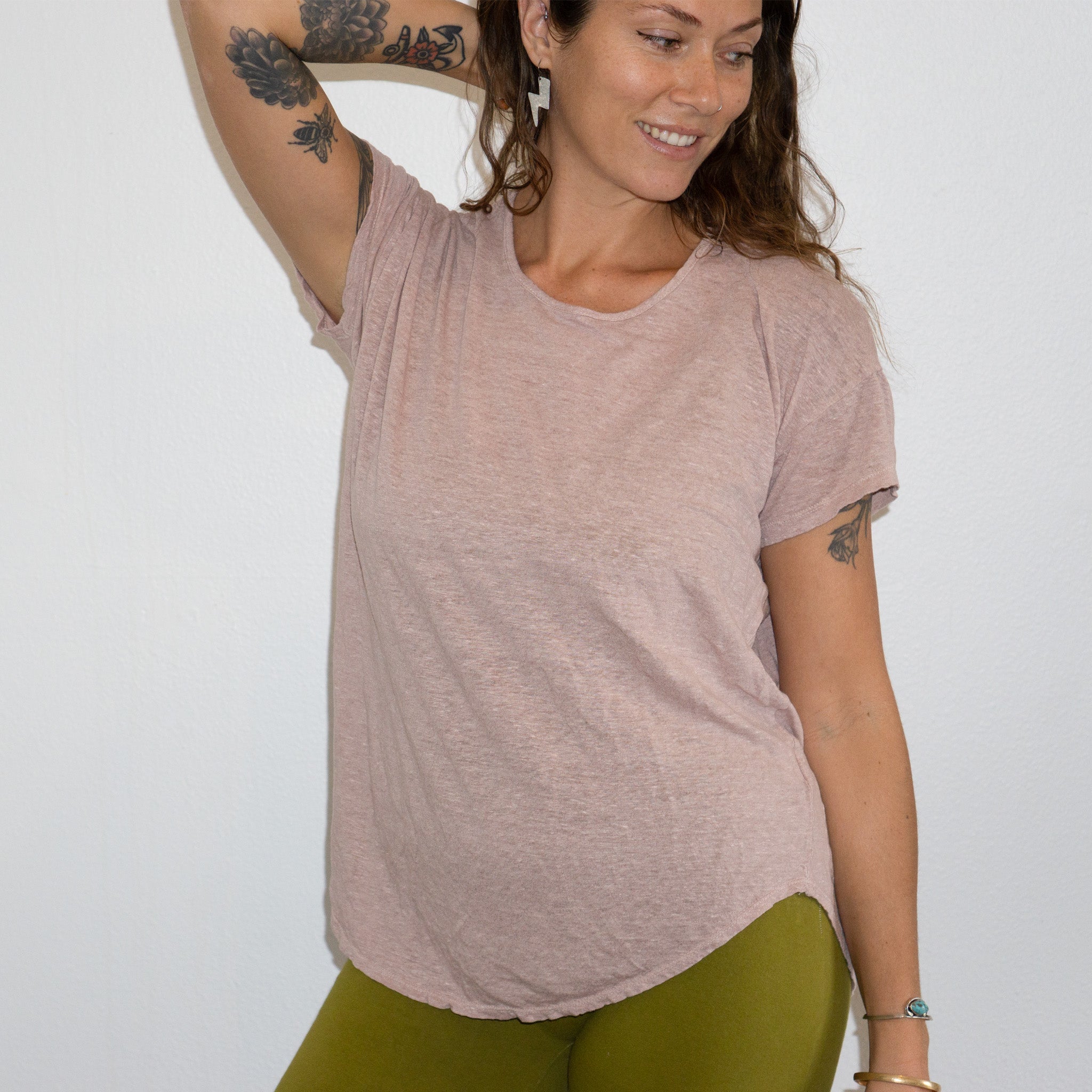 Zoe Top || Linen Jersey || Champagne