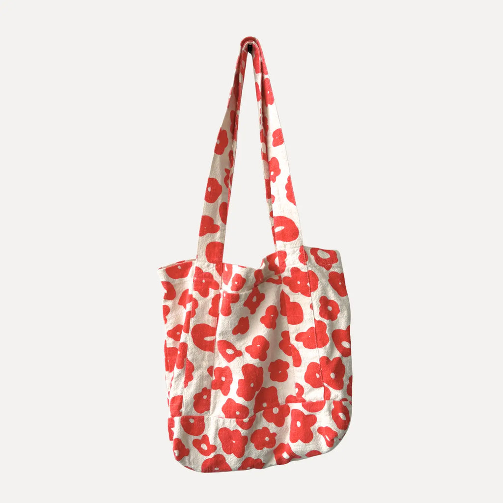 Medium Sloppy Tote || Celeste || Saffron and Cream