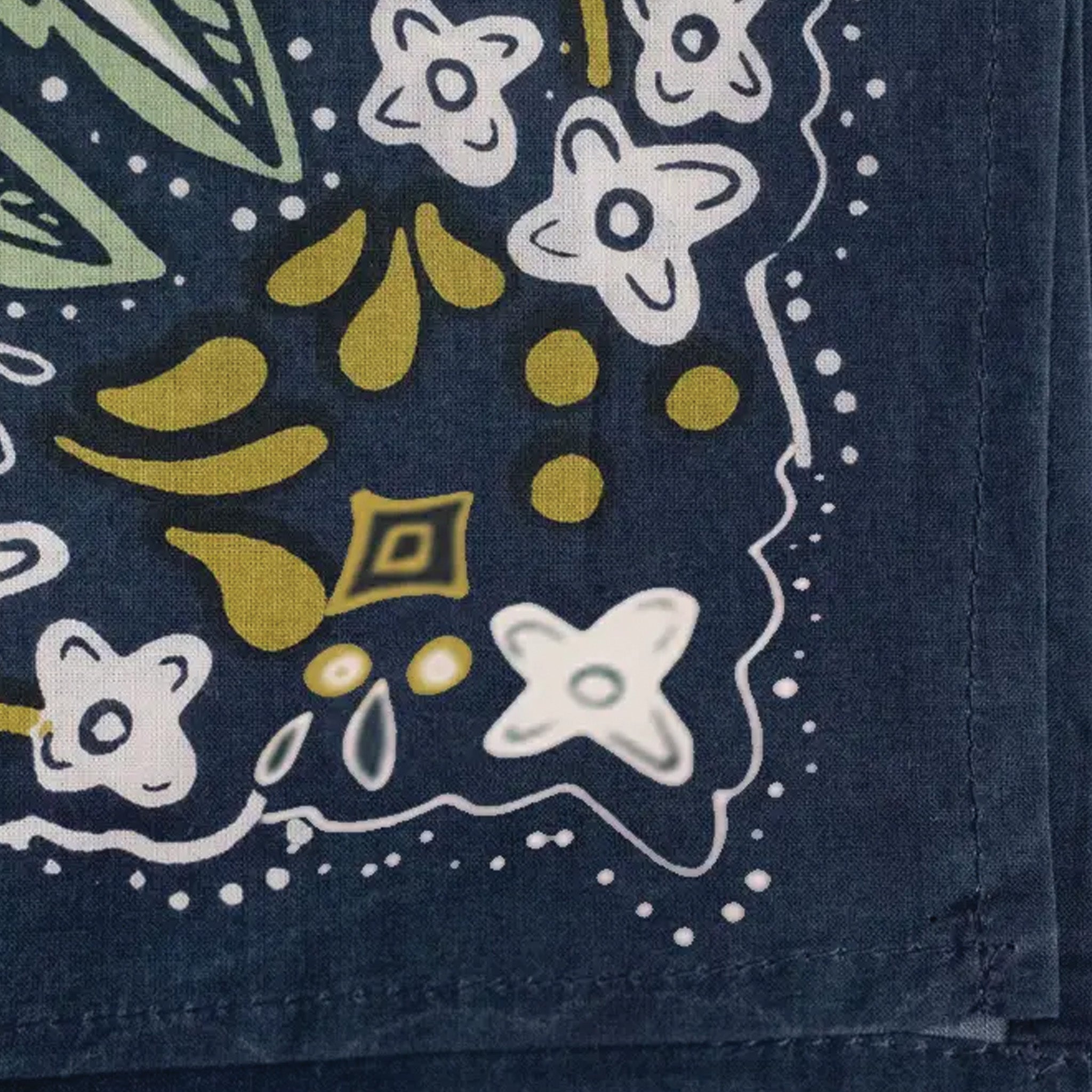 Hand-Printed Cotton Bandana