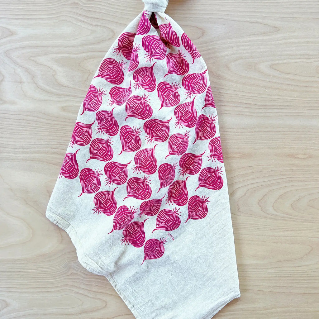 Red Onion Tea Towel
