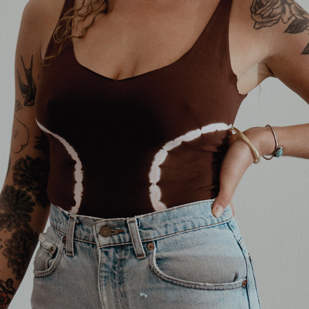 Sola Onesie || Circles || Chestnut