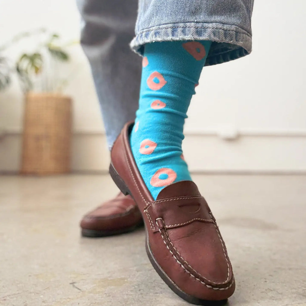 Crew Socks || Lucy || Peach & Capri