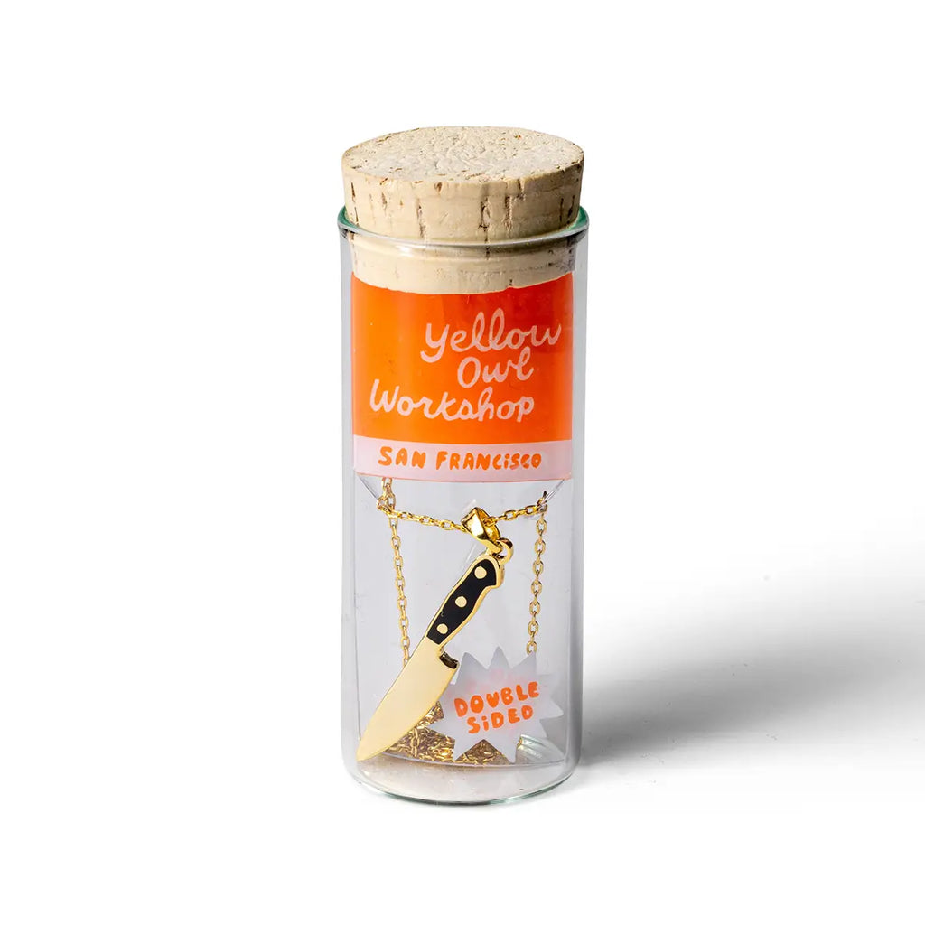 Necklace || Double Sided Knife Pendant