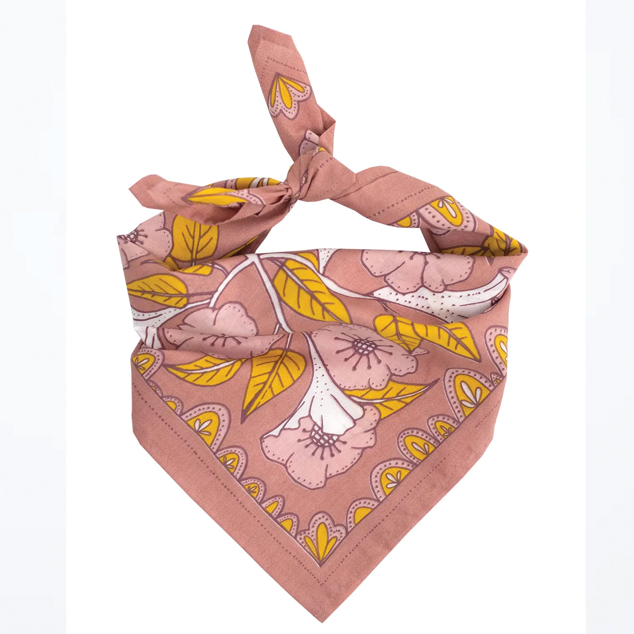 Hand-Printed Cotton Bandana