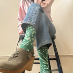 Crew Socks || Drape || Cactus & Mint