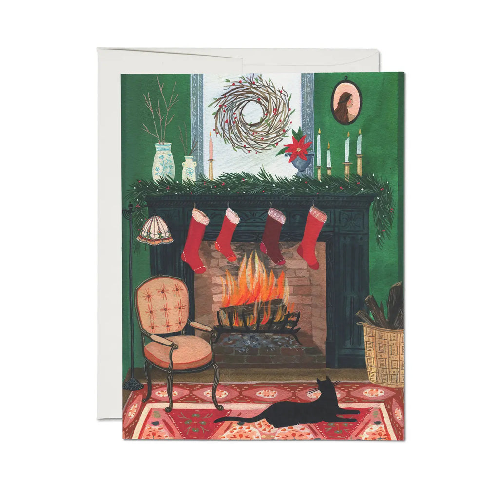 Greeting Cards || Christmas By the Fireplace
