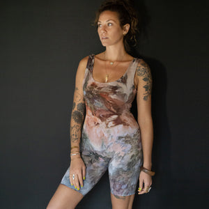 Shorts Catsuit  || Ice Dye || Ocean Jasper