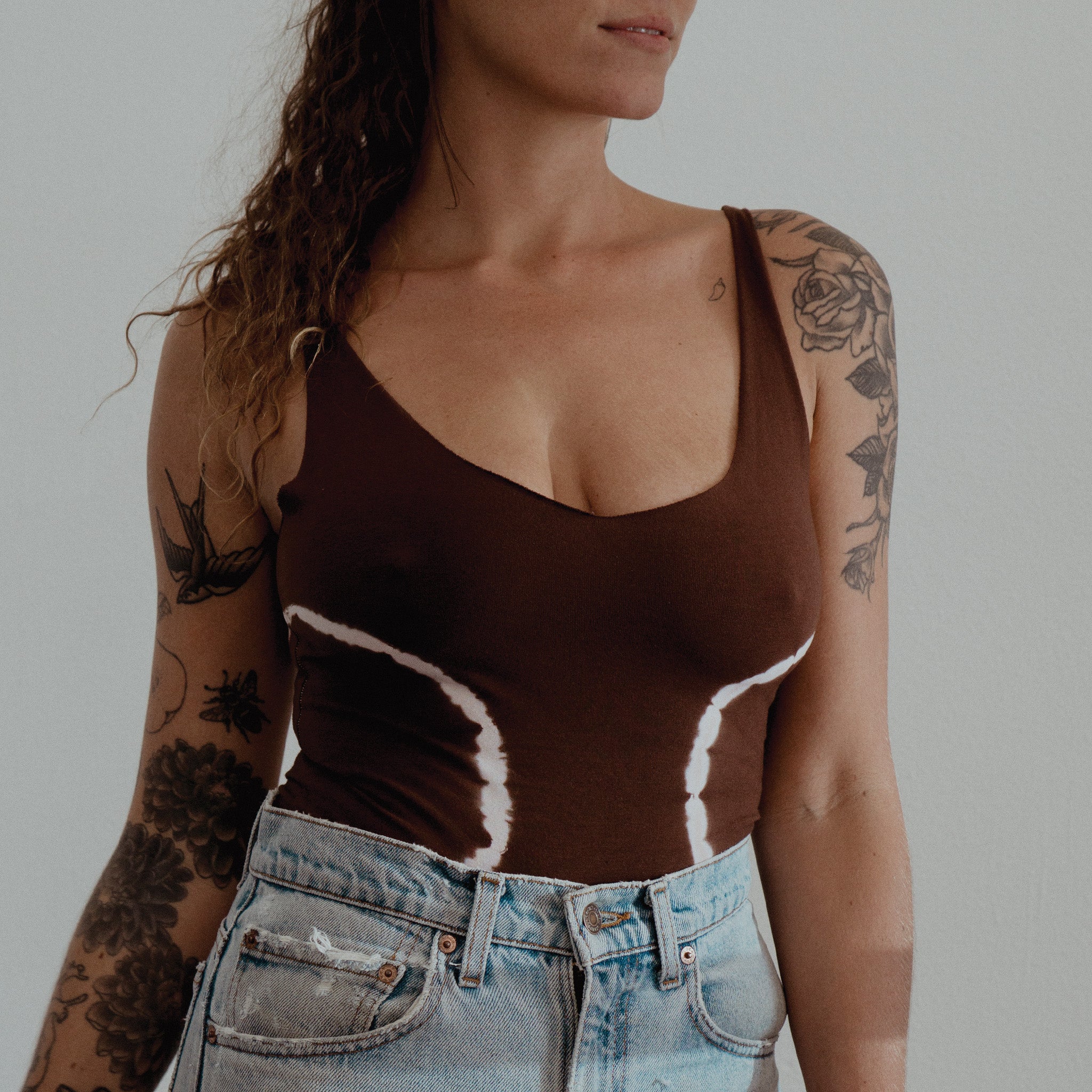 Sola Onesie || Circles || Chestnut