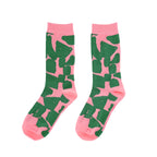 Crew Socks || Checks || Watermelon