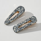 Printed Barrette Hair Clips || Set of 2