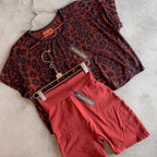 Up-Cycled Leopard Tee || Distressed Hand-Dyed Dead-Stock