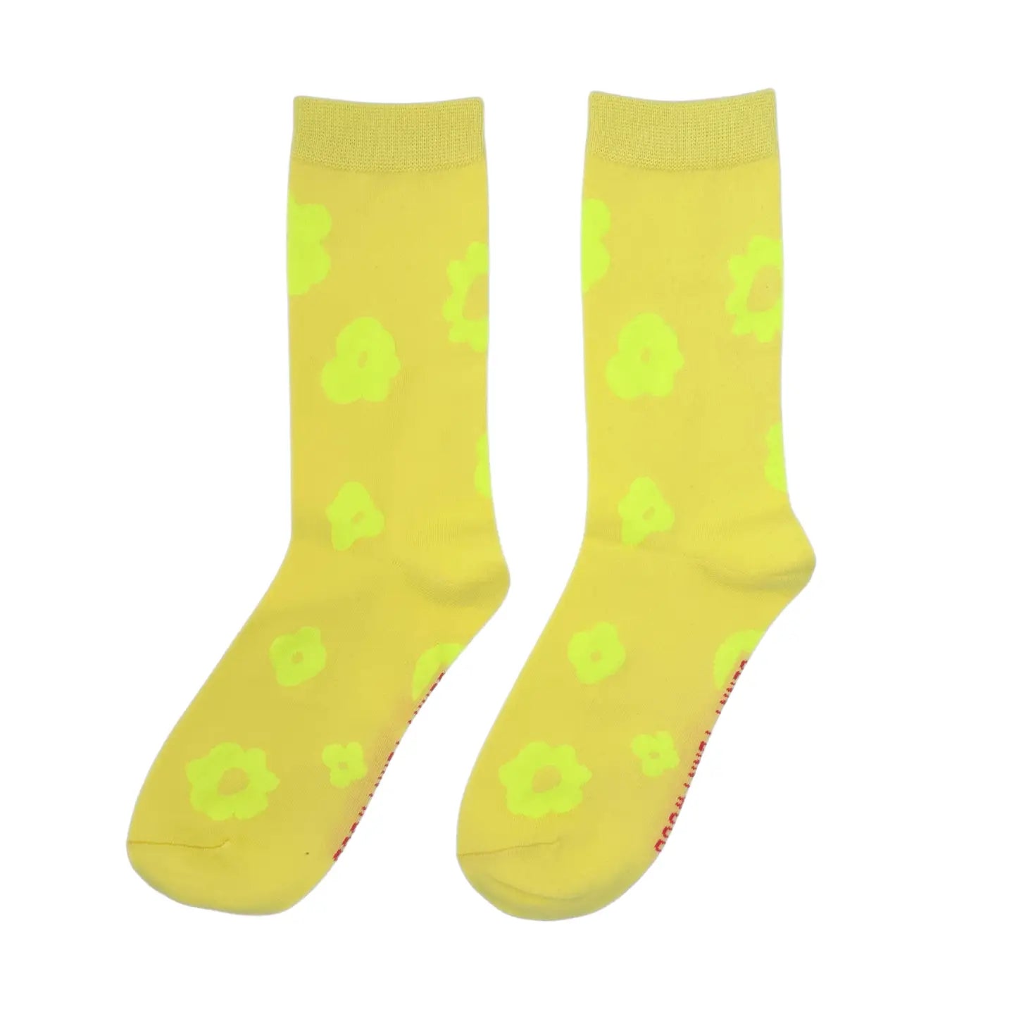 Crew Socks || Celeste || Sunny Neon