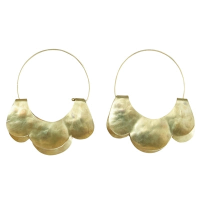 Yucca Earring || Scalloped Brass