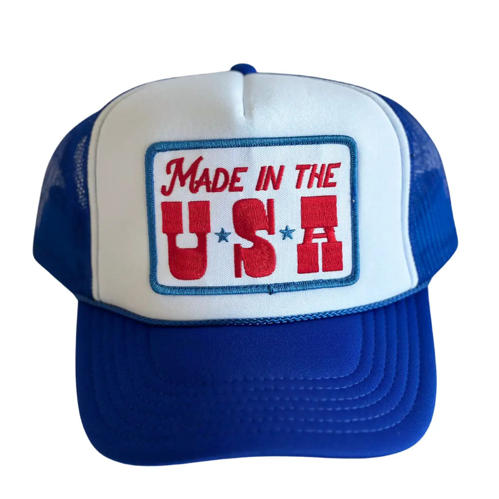 Trucker Hat || Made in the USA || Blue & White