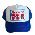 Trucker Hat || Made in the USA || Blue & White