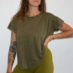 Zoe Top || Linen Jersey || Moss