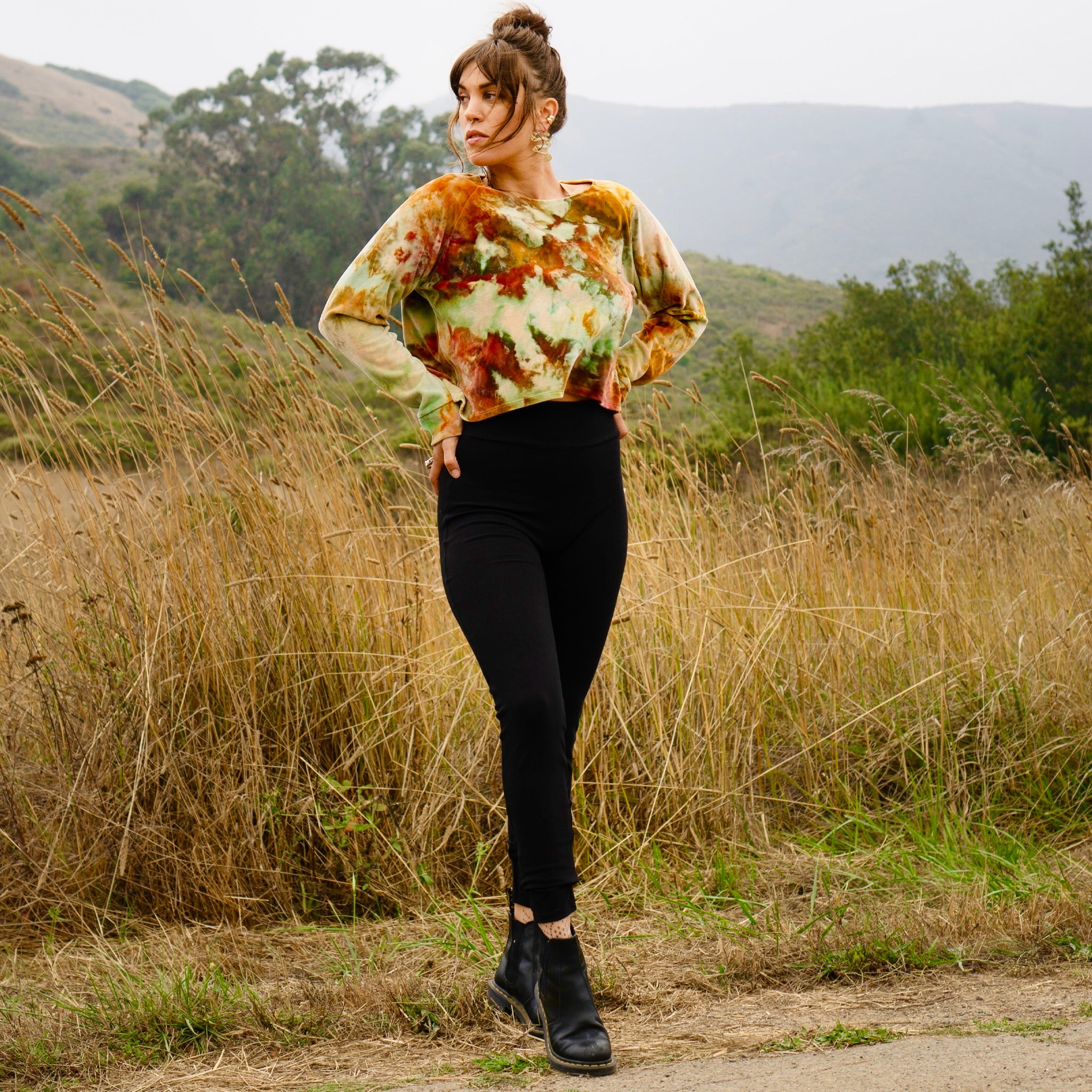 High Rise Cotton Leggings || Max Black