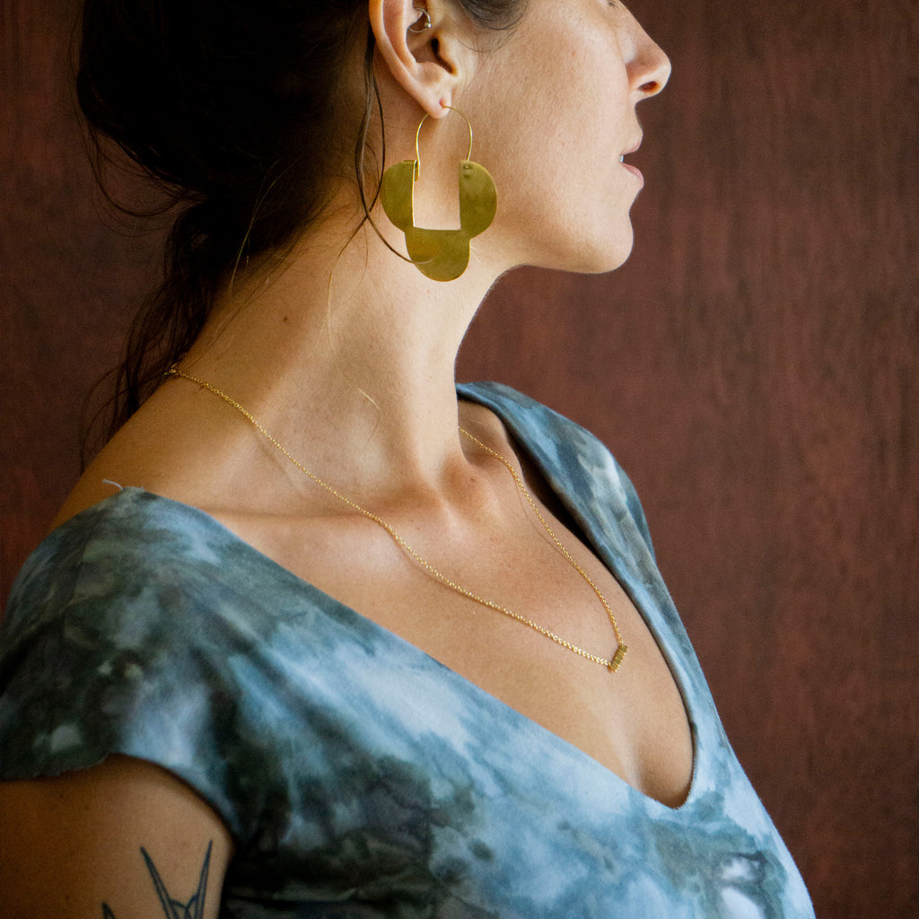 Alba Earring || Brass