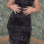 Maya Slip Dress || Crinkle || Ash