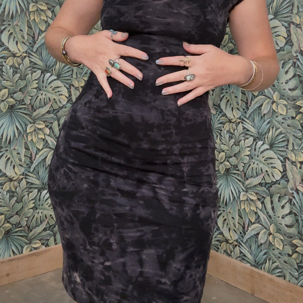 Maya Slip Dress || Crinkle || Ash