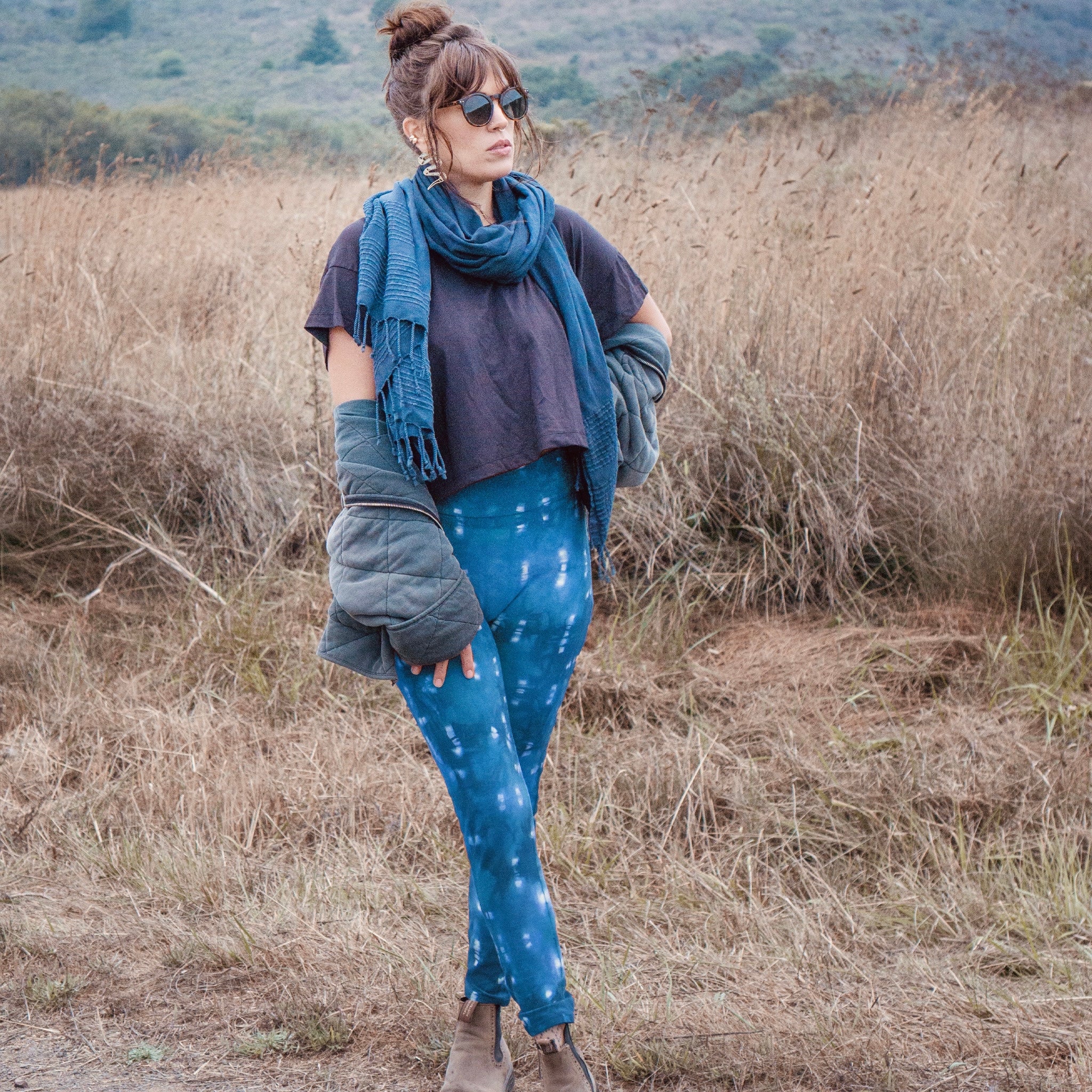 Hand-Dyed Leggings || Nirvana || Indigo