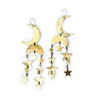 Brass Stars & Moons Earrings