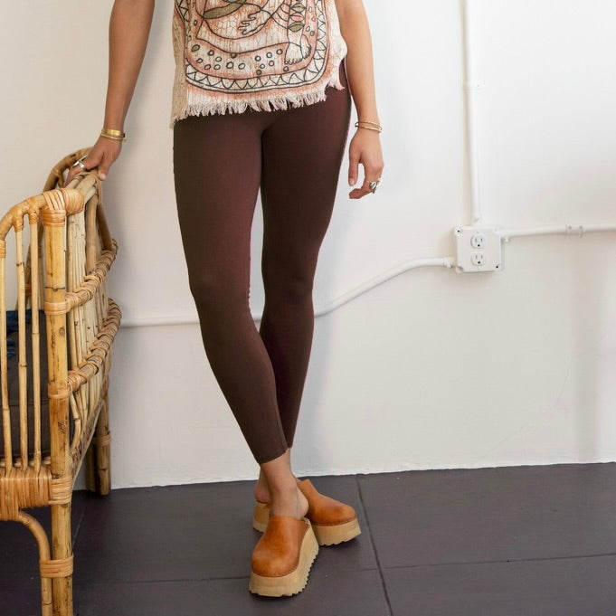 Hand-Dyed Leggings || Chestnut
