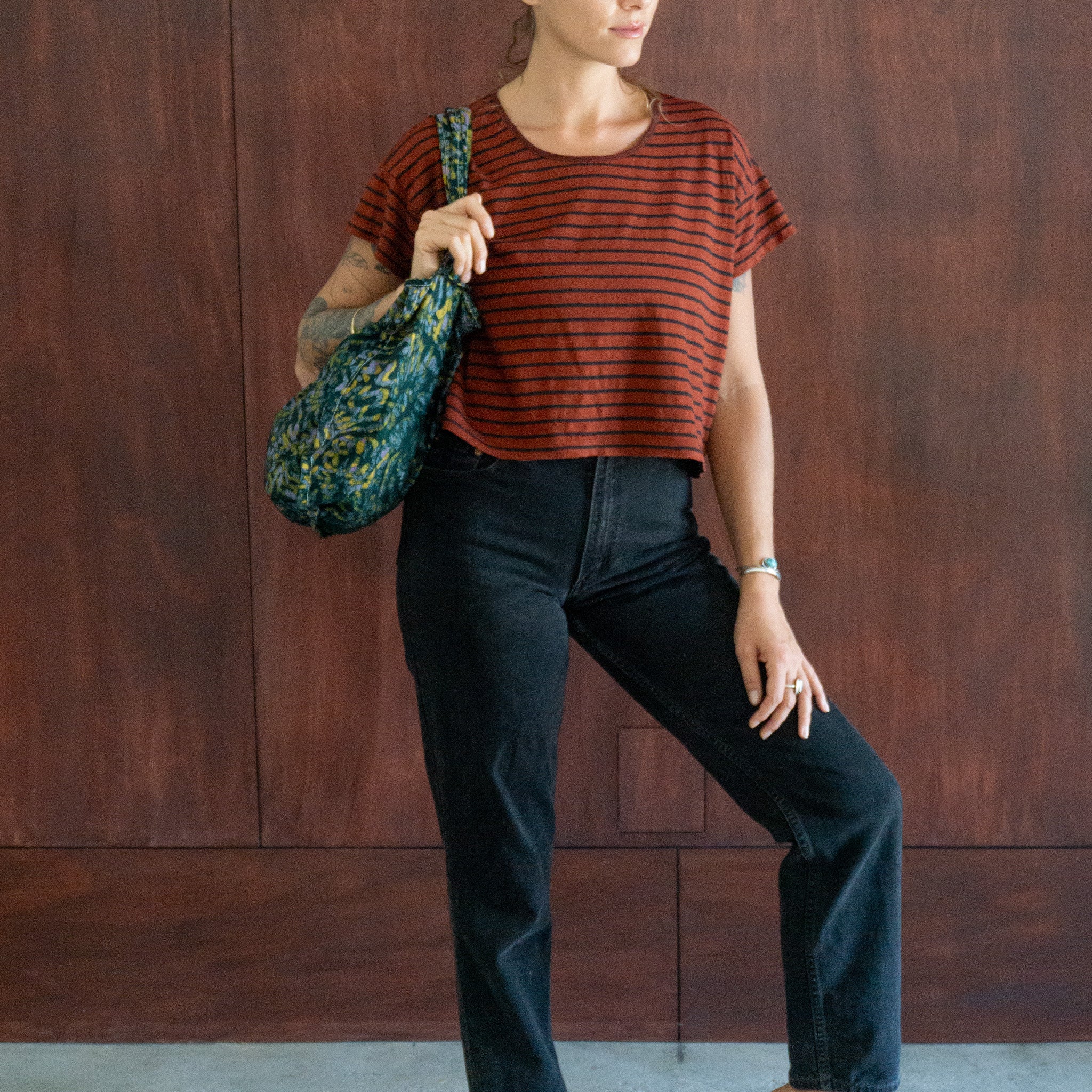 Anai Crop || Clove Stripe