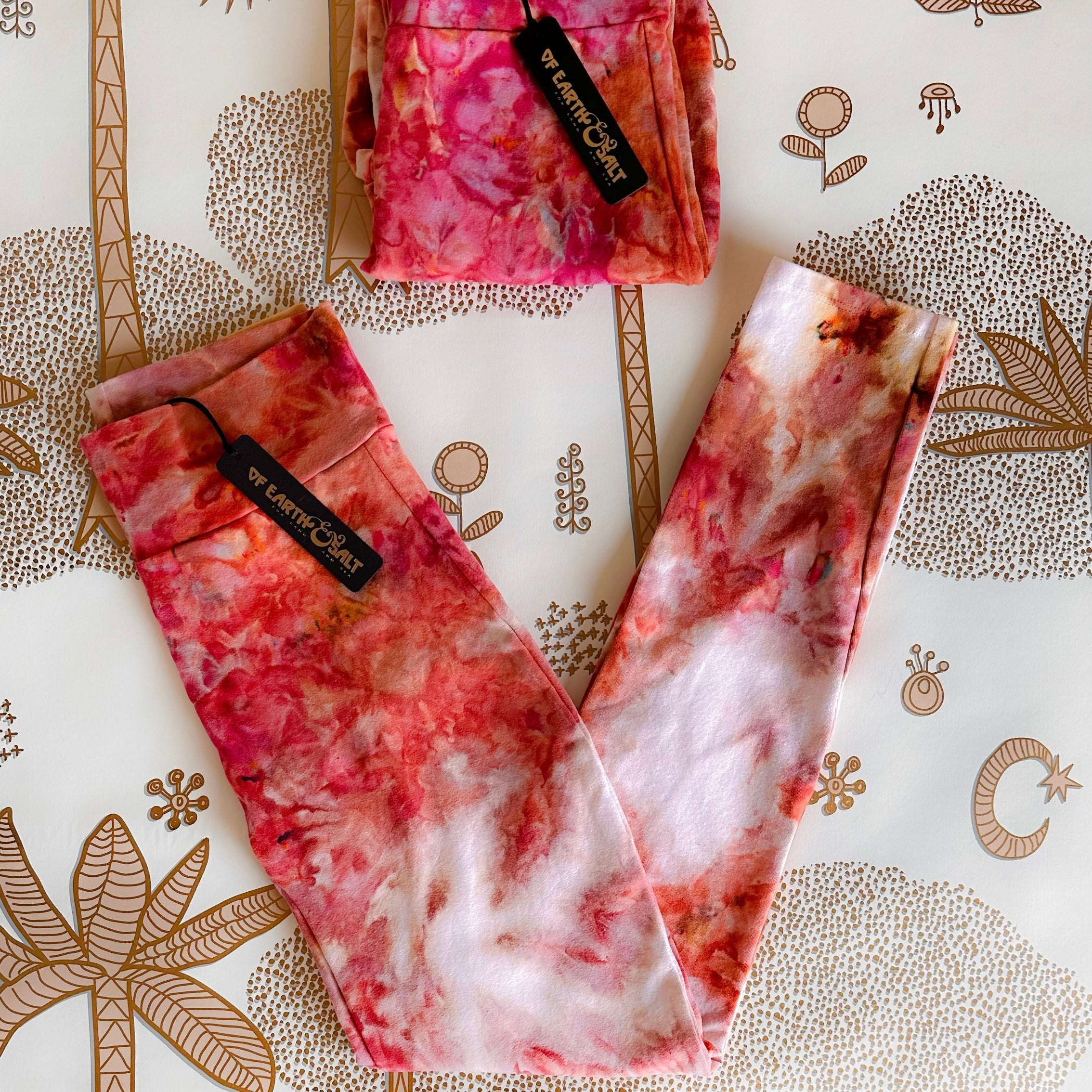 Hand-Dyed Leggings || Ice Dye || Andromeda