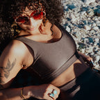 Swim Crop Tank || Hazelnut