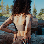 Swim Crop Tank || Hazelnut