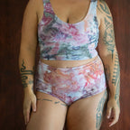 Crop Tank || Ice Dye || Ocean Jasper