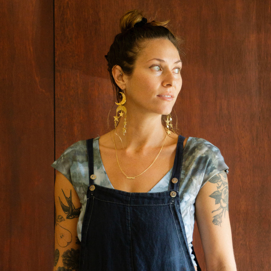 Brass Stars & Moons Earrings