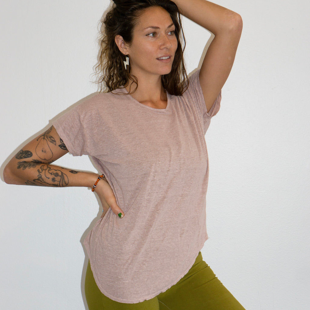 Zoe Top || Linen Jersey || Champagne