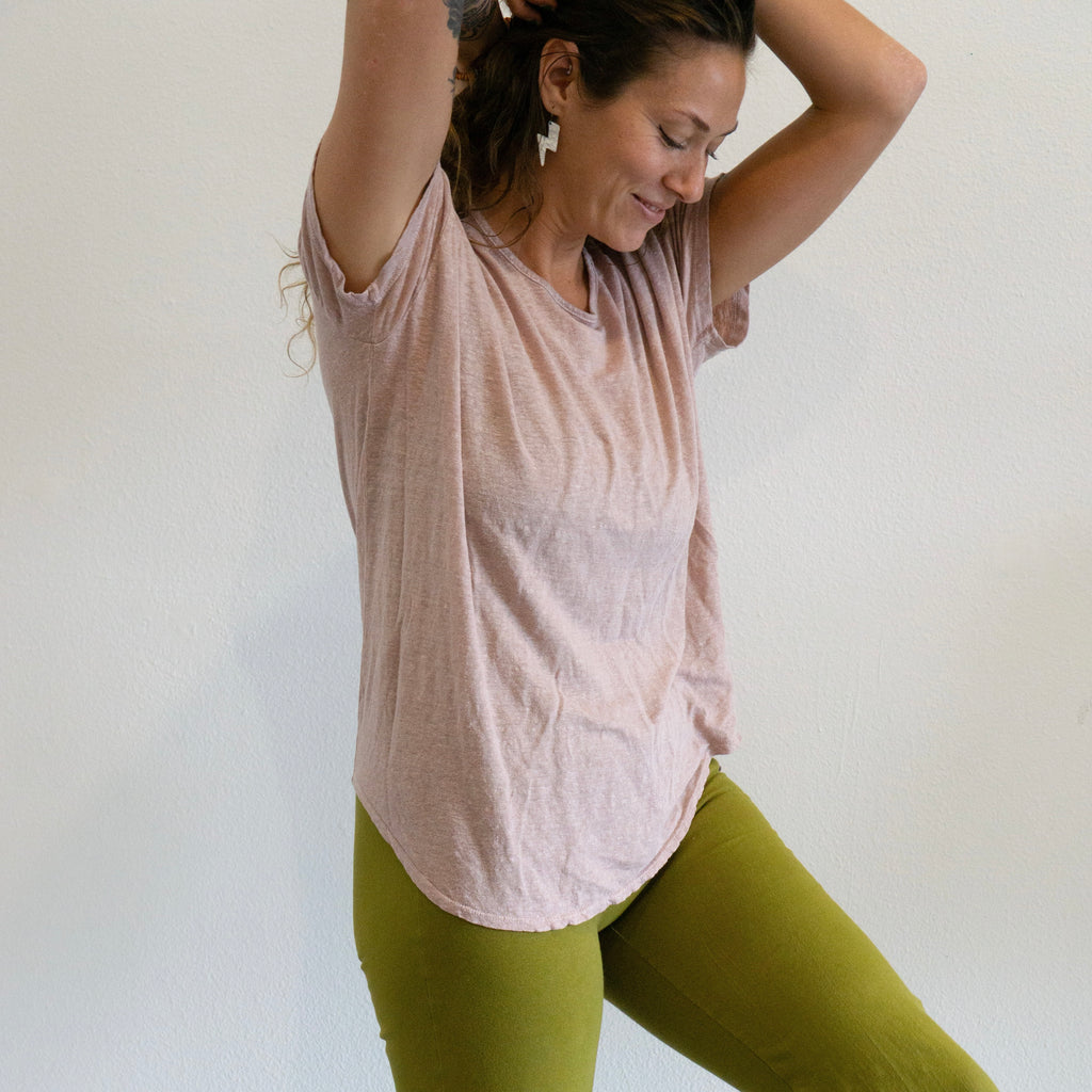 Zoe Top || Linen Jersey || Champagne