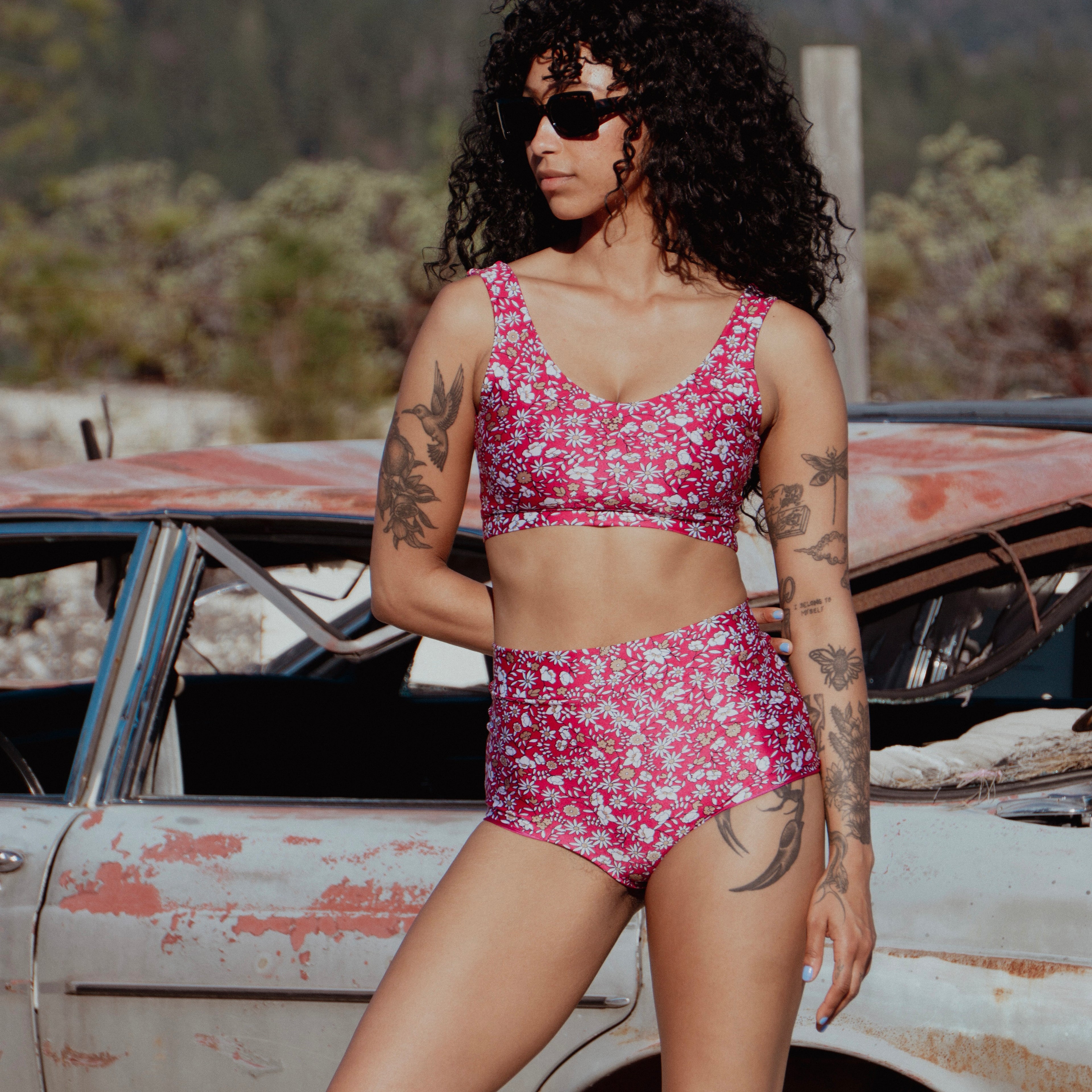 Swim Crop Tank || Baby's Breath