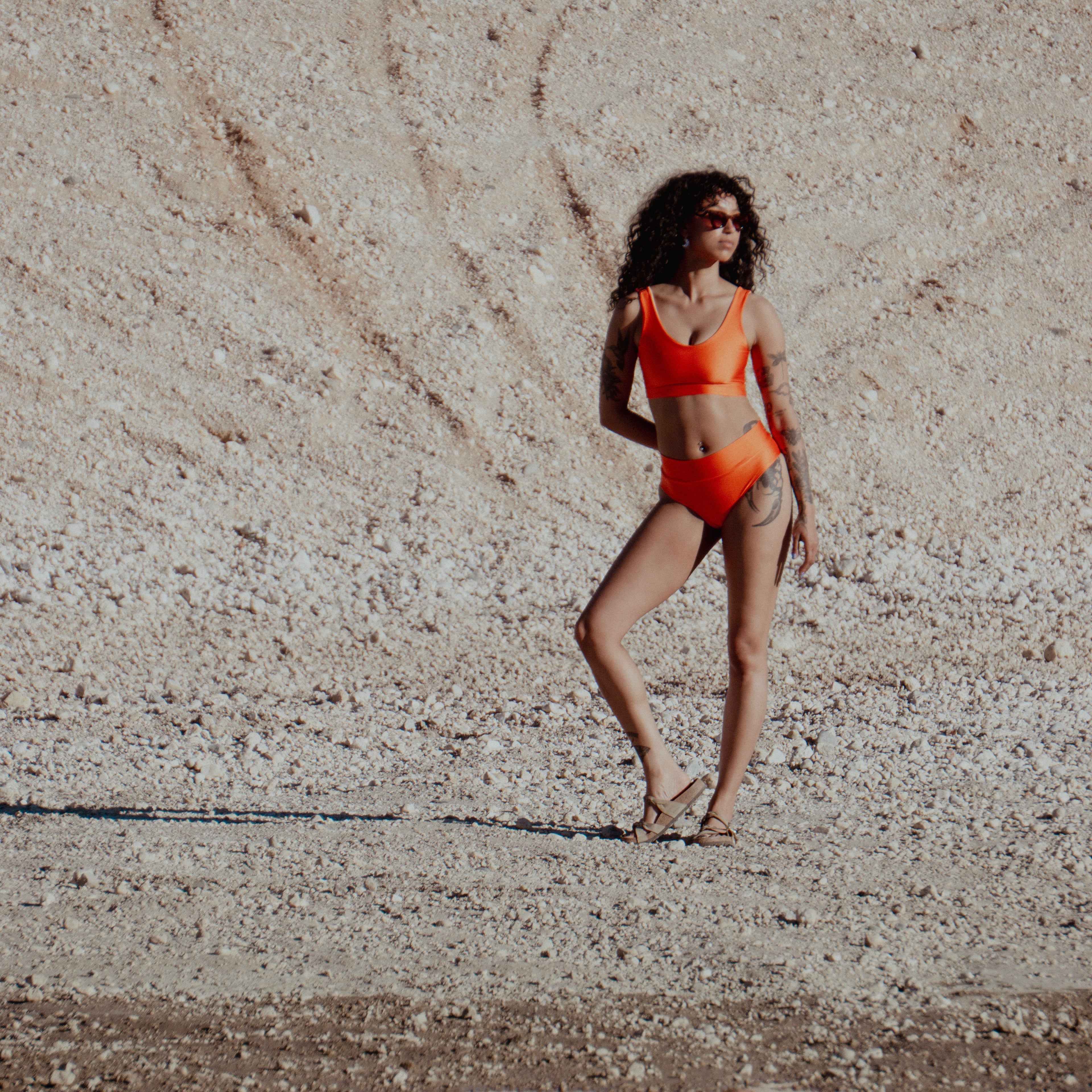 Swim Crop Tank || Tequila Sunrise