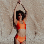 Swim Crop Tank || Tequila Sunrise